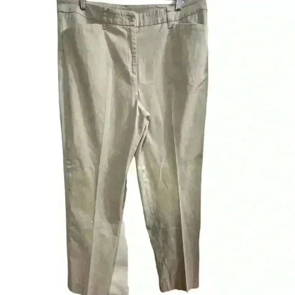 Jones New York Women's Beige Dress Khaki Pants Size 16 Straight Leg Casual - Picture 2 of 8